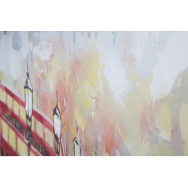 MALOWANY OBRAZ NA PŁÓTNIE Rain London -A- 100X3X100 cm